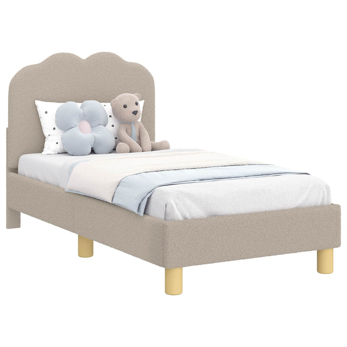 Cadru de pat pentru copii cu spătar Gri deschis 70 x 140 cm - WALTI WALTI