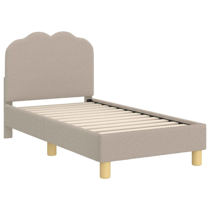 Cadru de pat pentru copii cu spătar Gri deschis 70 x 140 cm - WALTI WALTI