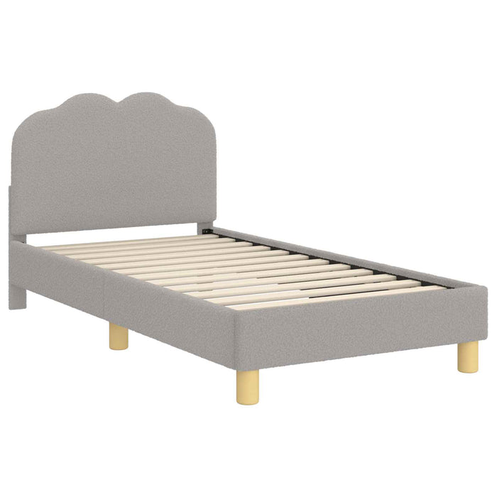 Cadru de pat pentru copii cu spătar Gri deschis 80 x 160 cm - WALTI WALTI