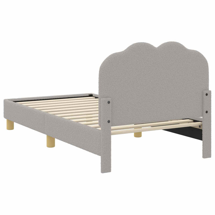 Cadru de pat pentru copii cu spătar Gri deschis 80 x 160 cm - WALTI WALTI