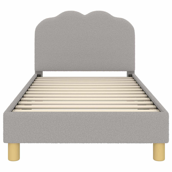 Cadru de pat pentru copii cu spătar Gri deschis 80 x 160 cm - WALTI WALTI