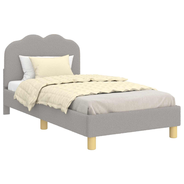 Cadru de pat pentru copii cu spătar Gri deschis 80 x 160 cm - WALTI WALTI