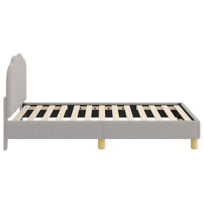 Cadru de pat pentru copii cu spătar Gri deschis 80 x 160 cm - WALTI WALTI