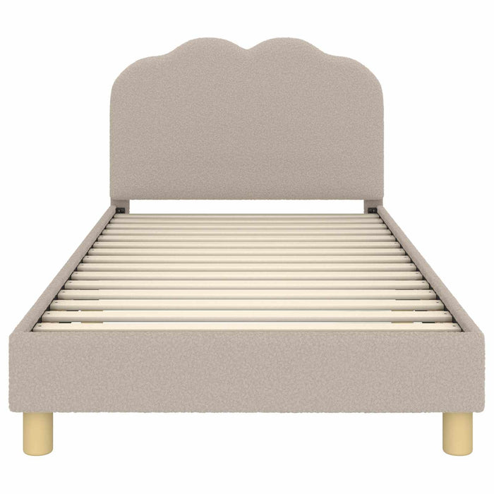Cadru de pat pentru copii cu spătar Gri deschis 90 x 190 cm - WALTI WALTI