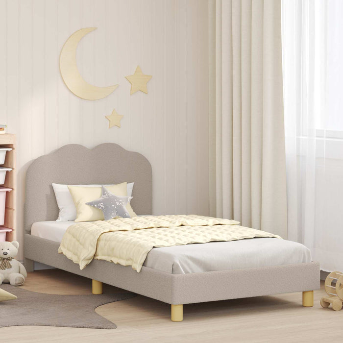 Cadru de pat pentru copii cu spătar Gri deschis 90 x 200 cm - WALTI WALTI