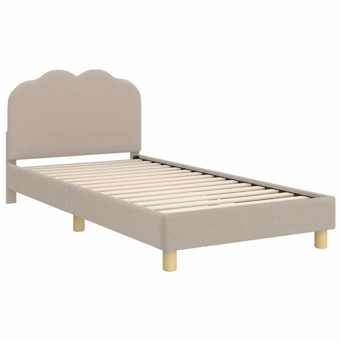 Cadru de pat pentru copii cu spătar Gri deschis 90 x 200 cm - WALTI WALTI