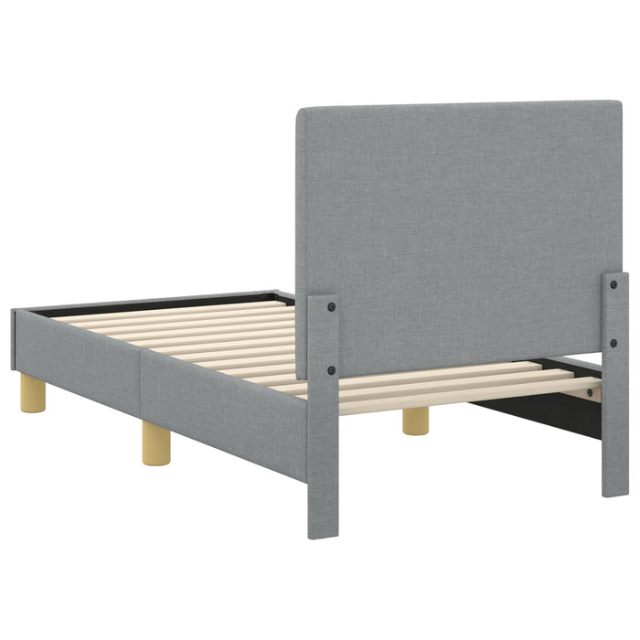 Cadru de pat pentru copii cu spătar Gri deschis 70 x 140 cm - WALTI WALTI