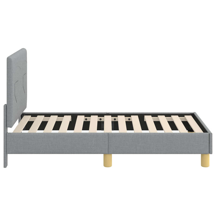 Cadru de pat pentru copii cu spătar Gri deschis 70 x 140 cm - WALTI WALTI