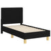 Cadru de pat pentru copii cu spătar Negru 70 x 140 cm țesătură - WALTI WALTI