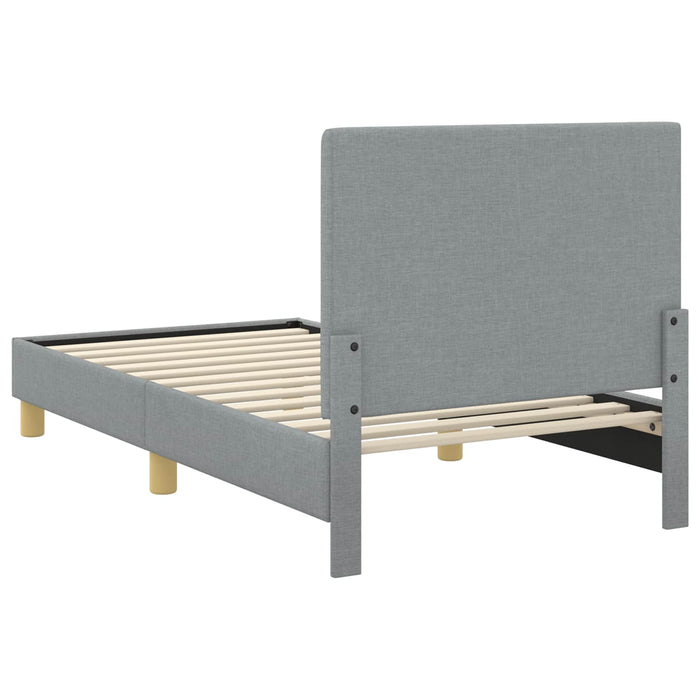 Cadru de pat pentru copii cu spătar Gri deschis 80 x 160 cm - WALTI WALTI