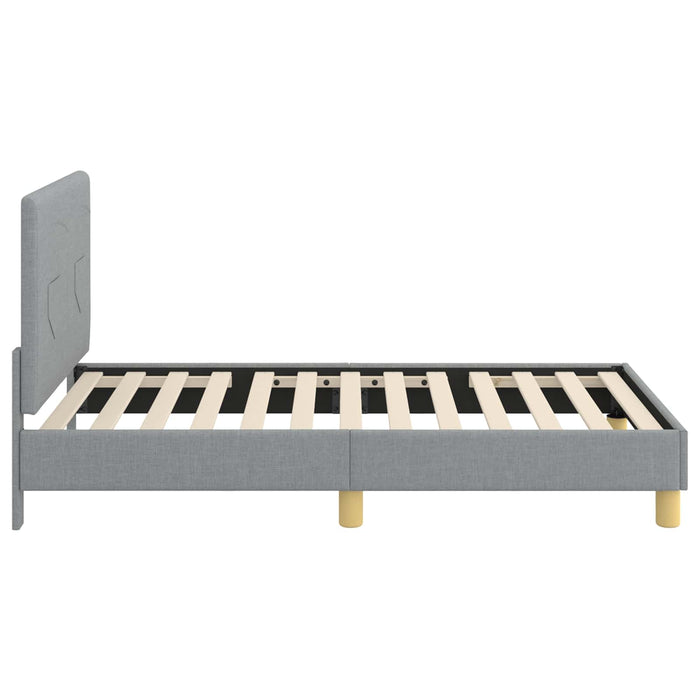 Cadru de pat pentru copii cu spătar Gri deschis 80 x 160 cm - WALTI WALTI