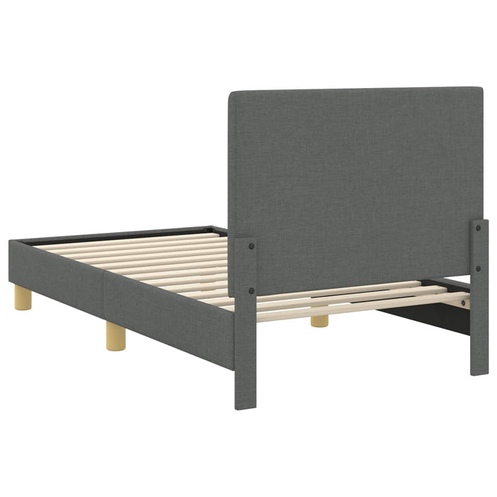 Cadru de pat pentru copii cu spătar Gri închis 80 x 160 cm - WALTI WALTI