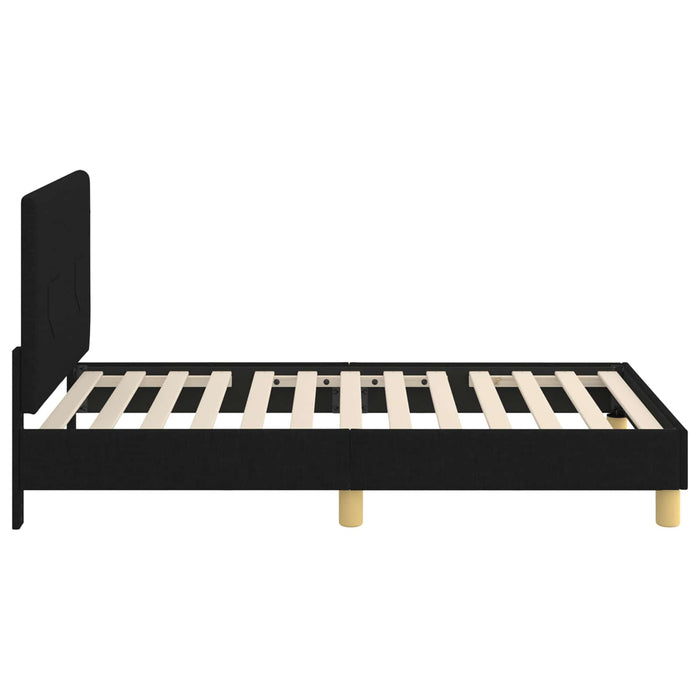 Cadru de pat pentru copii cu spătar Negru 80 x 160 cm țesătură - WALTI WALTI