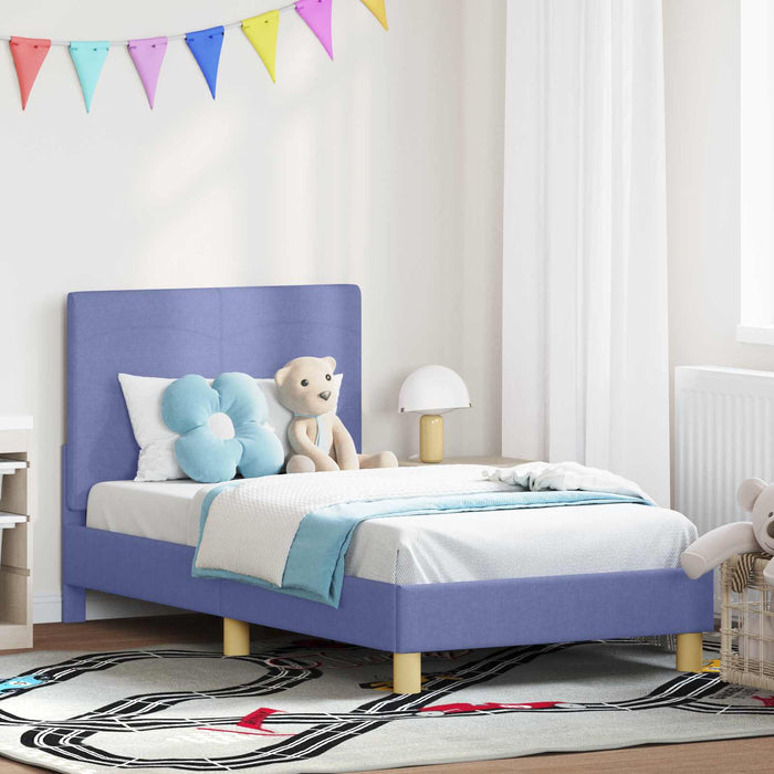 Cadru de pat pentru copii cu spătar Albastru Jeans 80 x 160 cm - WALTI WALTI