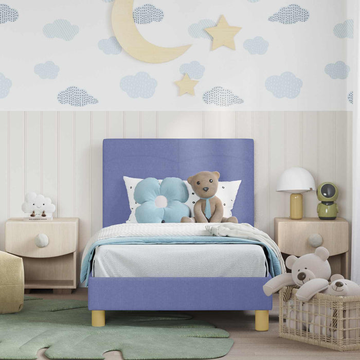 Cadru de pat pentru copii cu spătar Albastru Jeans 80 x 160 cm - WALTI WALTI