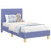 Cadru de pat pentru copii cu spătar Albastru Jeans 80 x 160 cm - WALTI WALTI