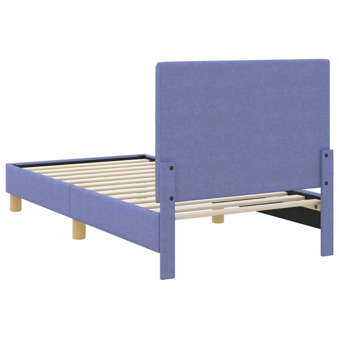 Cadru de pat pentru copii cu spătar Albastru Jeans 80 x 160 cm - WALTI WALTI
