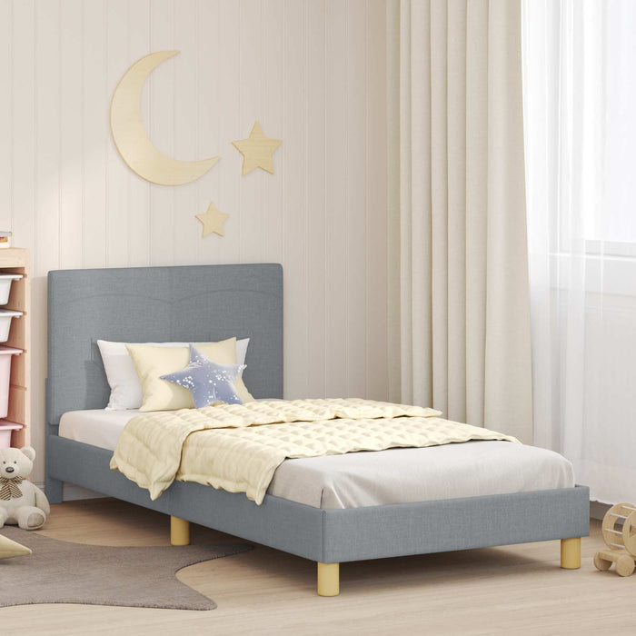 Cadru de pat pentru copii cu spătar Gri deschis 80 x 200 cm - WALTI WALTI