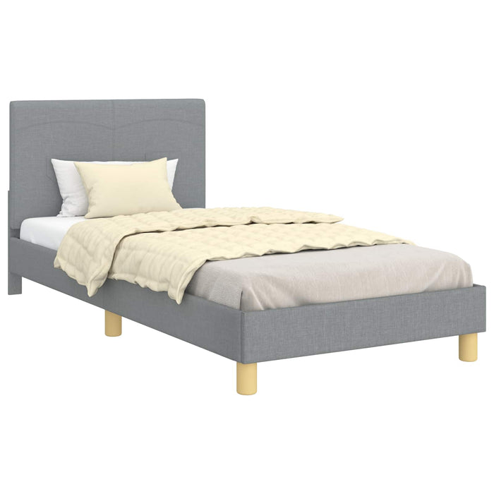 Cadru de pat pentru copii cu spătar Gri deschis 80 x 200 cm - WALTI WALTI