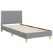 Cadru de pat pentru copii cu spătar Gri deschis 80 x 200 cm - WALTI WALTI
