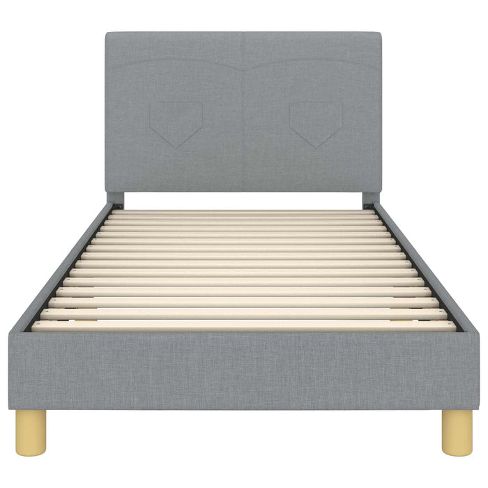 Cadru de pat pentru copii cu spătar Gri deschis 80 x 200 cm - WALTI WALTI