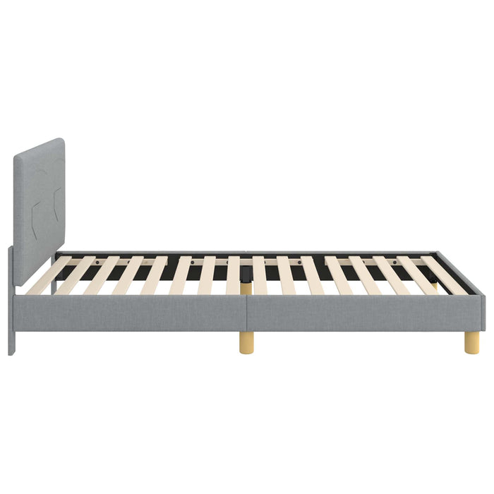 Cadru de pat pentru copii cu spătar Gri deschis 80 x 200 cm - WALTI WALTI