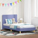Cadru de pat pentru copii cu spătar Albastru Jeans 90 x 190 cm - WALTI WALTI