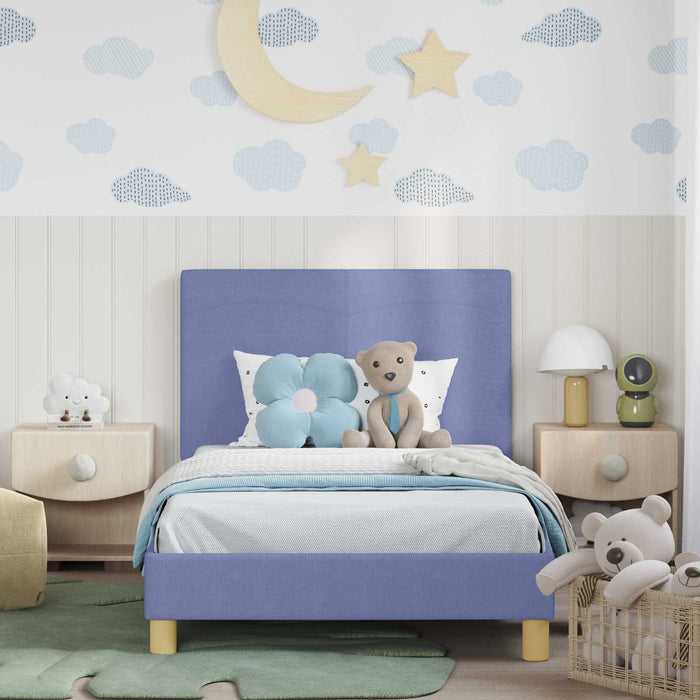 Cadru de pat pentru copii cu spătar Albastru Jeans 90 x 190 cm - WALTI WALTI