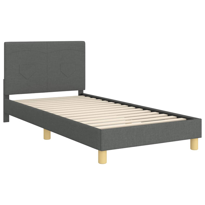 Cadru de pat pentru copii cu spătar Gri închis 90 x 200 cm - WALTI WALTI