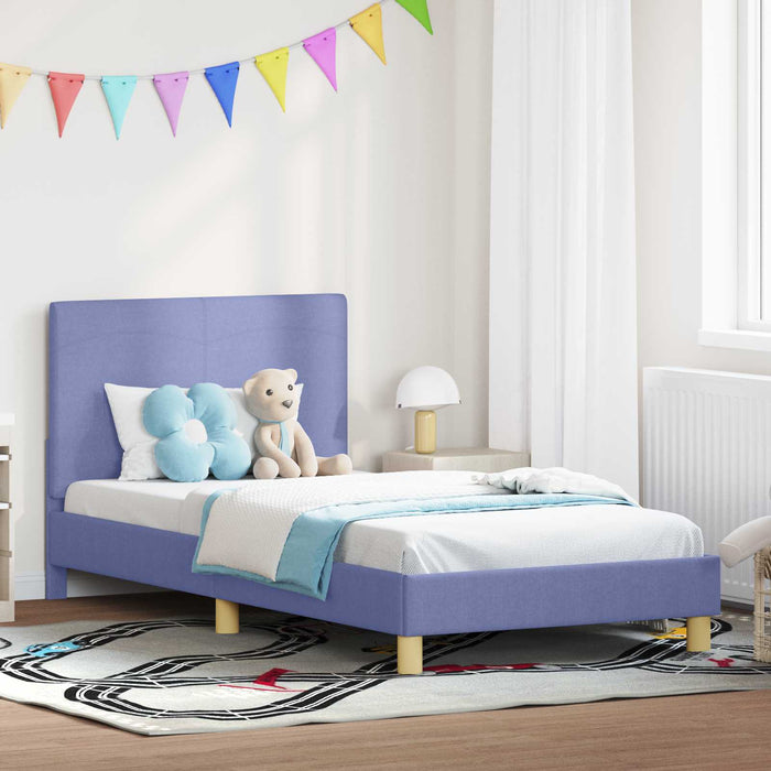 Cadru de pat pentru copii cu spătar Albastru Jeans 90 x 200 cm - WALTI WALTI