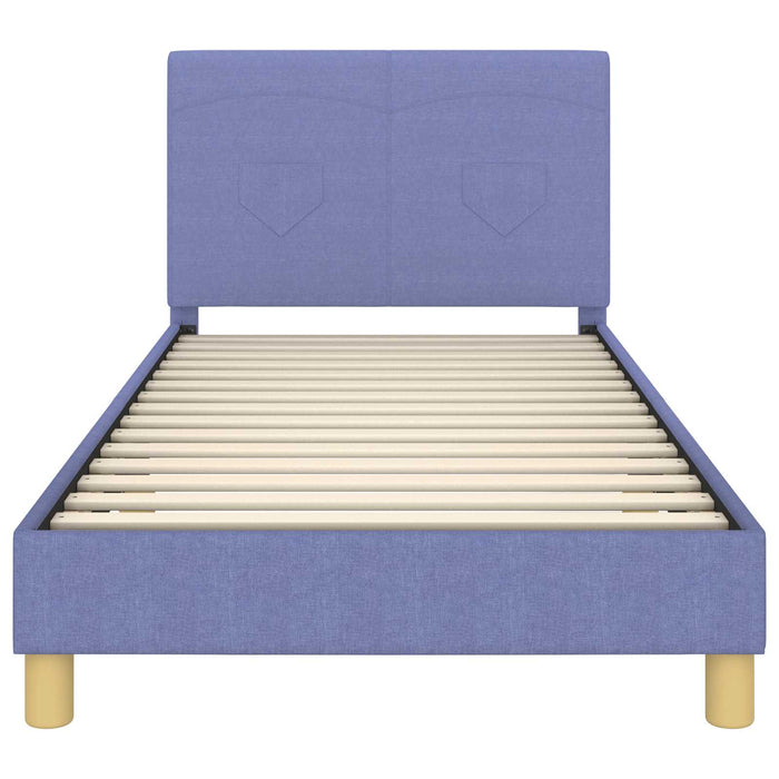 Cadru de pat pentru copii cu spătar Albastru Jeans 90 x 200 cm - WALTI WALTI