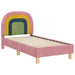 Cadru de pat pentru copii cu spătar Roz 70 x 140 cm Catifea - WALTI WALTI