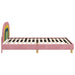 Cadru de pat pentru copii cu spătar Roz 90 x 190 cm Catifea - WALTI WALTI