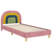 Cadru de pat pentru copii cu spătar Roz 90 x 200 cm Catifea - WALTI WALTI