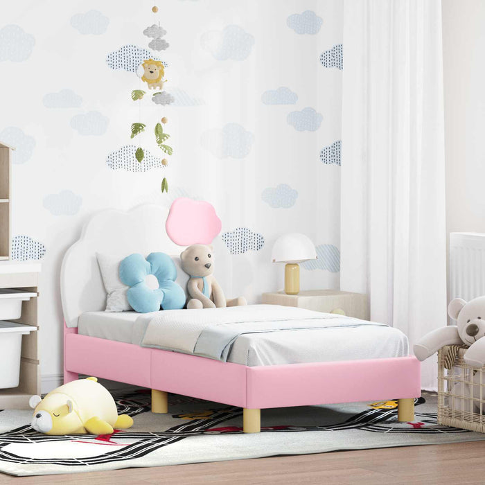 Cadru de pat pentru copii cu spătar Roz 70 x 140 cm PU - WALTI WALTI