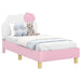 Cadru de pat pentru copii cu spătar Roz 70 x 140 cm PU - WALTI WALTI