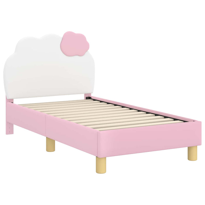 Cadru de pat pentru copii cu spătar Roz 70 x 140 cm PU - WALTI WALTI