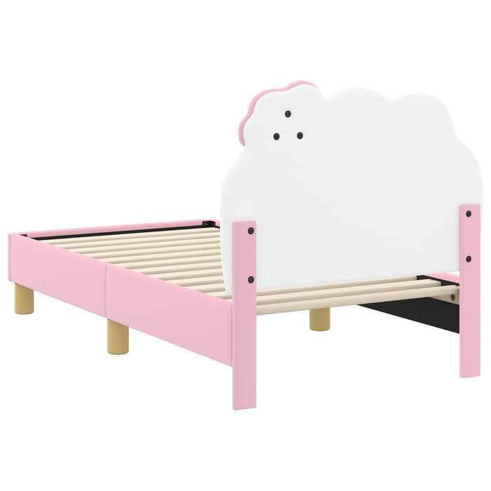 Cadru de pat pentru copii cu spătar Roz 70 x 140 cm PU - WALTI WALTI
