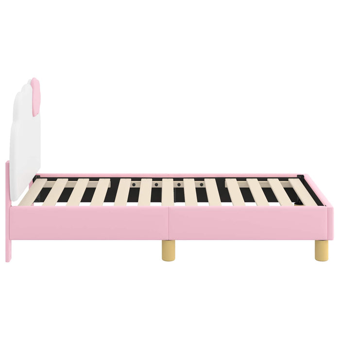 Cadru de pat pentru copii cu spătar Roz 70 x 140 cm PU - WALTI WALTI
