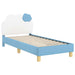 Cadru de pat pentru copii cu spătar albastru 80 x 160 cm PU - WALTI WALTI