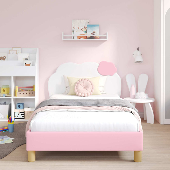 Cadru de pat pentru copii cu spătar Roz 80 x 200 cm PU - WALTI WALTI
