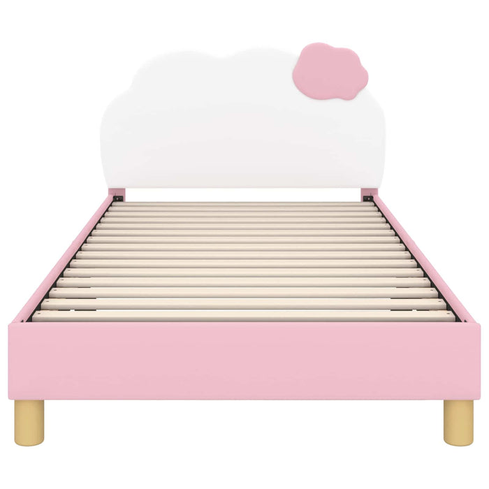 Cadru de pat pentru copii cu spătar Roz 90 x 190 cm PU - WALTI WALTI