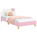 Cadru de pat pentru copii cu spătar Roz 90 x 200 cm PU - WALTI WALTI