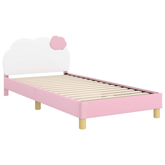Cadru de pat pentru copii cu spătar Roz 90 x 200 cm PU - WALTI WALTI