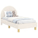Cadru de pat pentru copii cu spătar Crem 70 x 140 cm Bouclé - WALTI WALTI