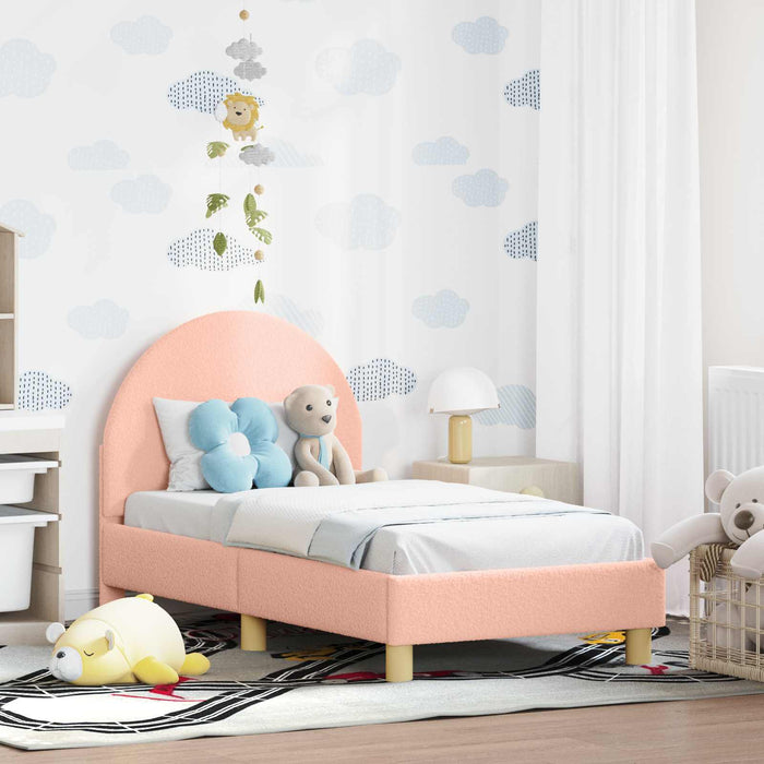 Cadru de pat pentru copii cu spătar Roz 70 x 140 cm - WALTI WALTI