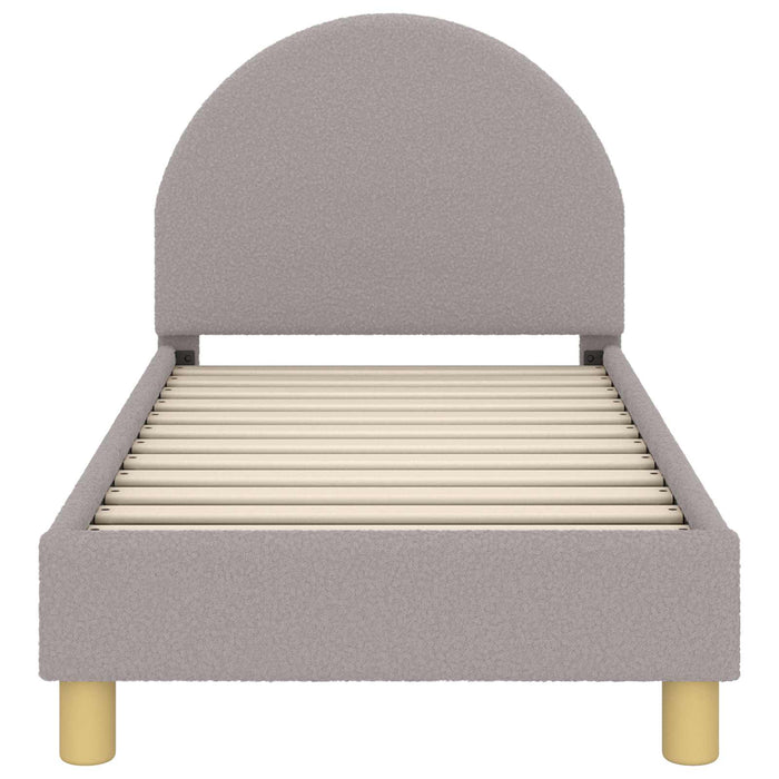 Cadru de pat pentru copii cu spătar Gri deschis 70 x 140 cm WALTI