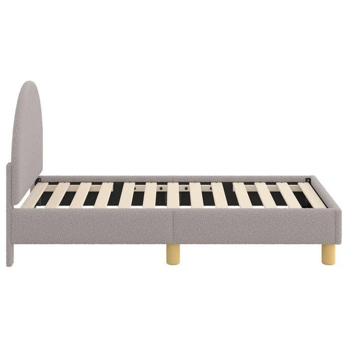 Cadru de pat pentru copii cu spătar Gri deschis 70 x 140 cm WALTI
