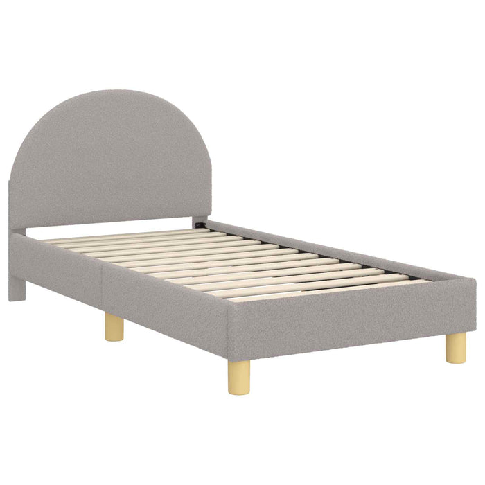 Cadru de pat pentru copii cu spătar Gri deschis 80 x 160 cm - WALTI WALTI