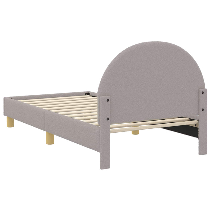 Cadru de pat pentru copii cu spătar Gri deschis 80 x 160 cm - WALTI WALTI